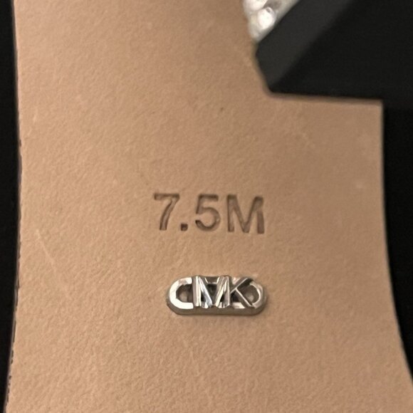 Michael Kors NWB Elegant Black Pumps Pointed Toe Silver Heels with Faux Diamonds - Picture 5 of 11